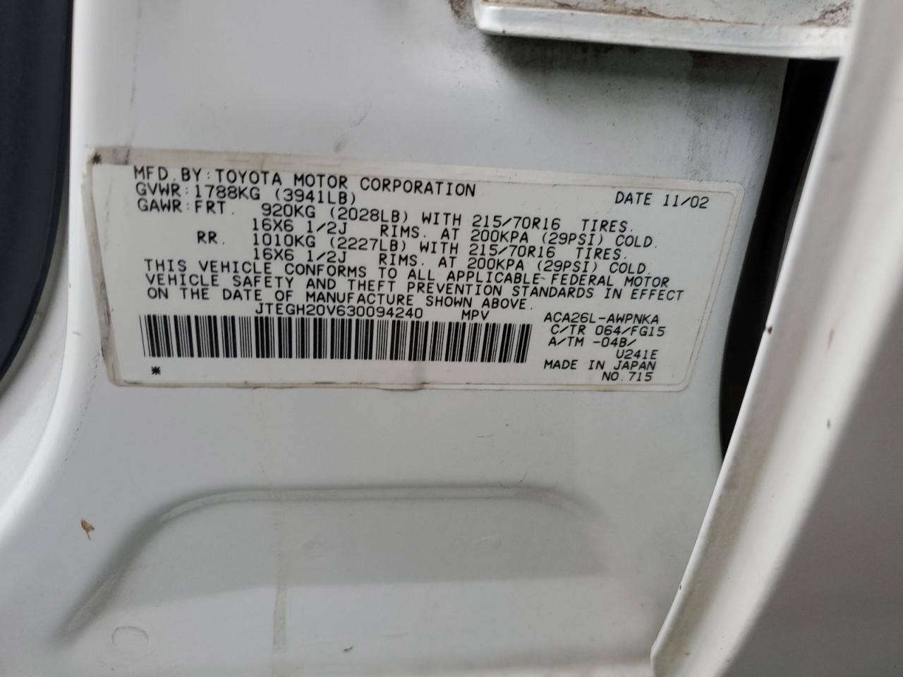 2003 TOYOTA RAV4