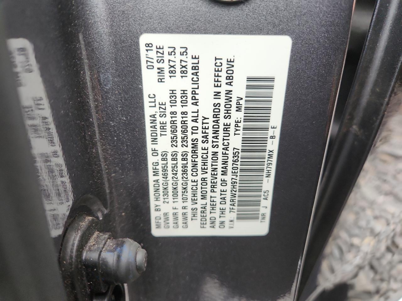 2018 HONDA CR-V