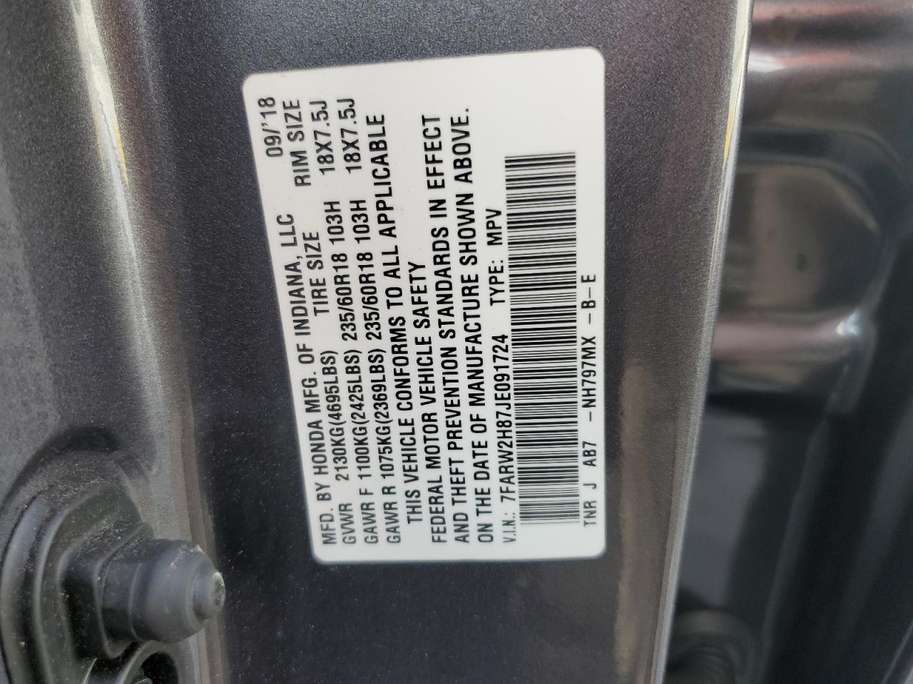 2018 HONDA CR-V