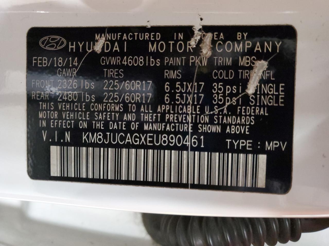 2014 HYUNDAI TUCSON