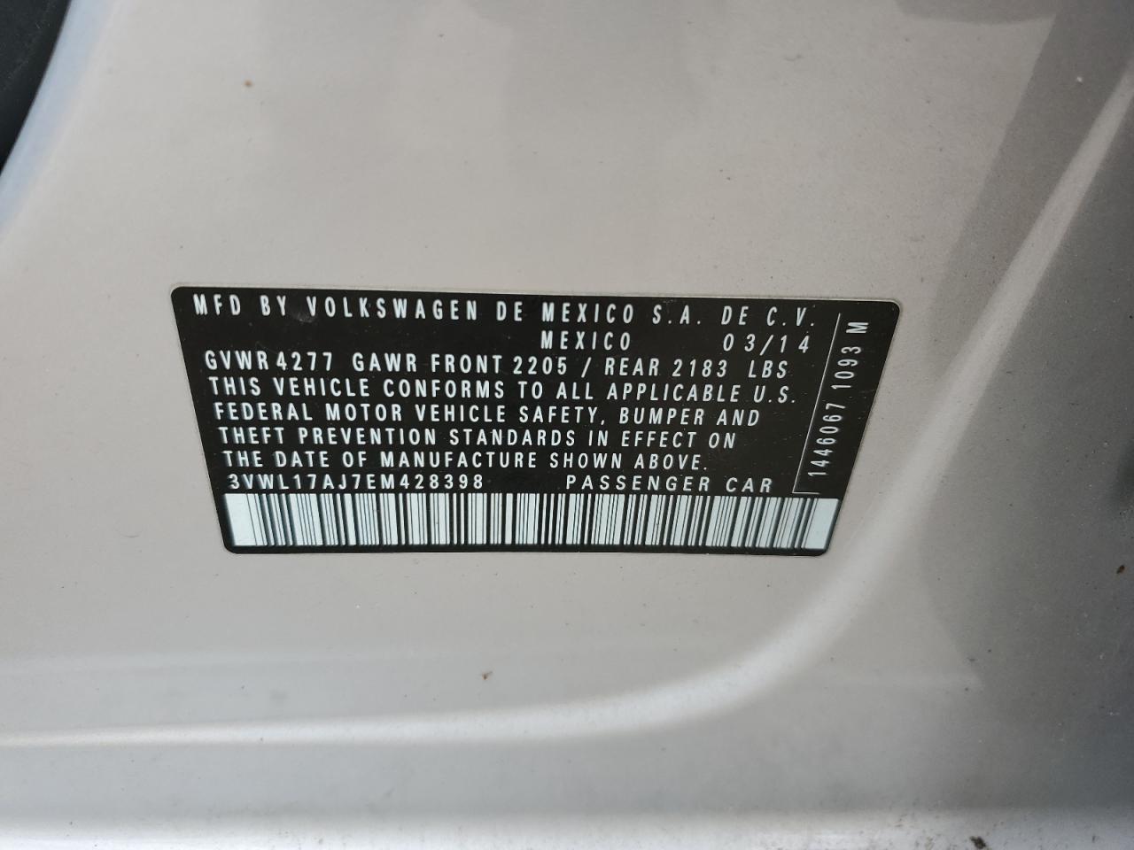 2014 VOLKSWAGEN JETTA