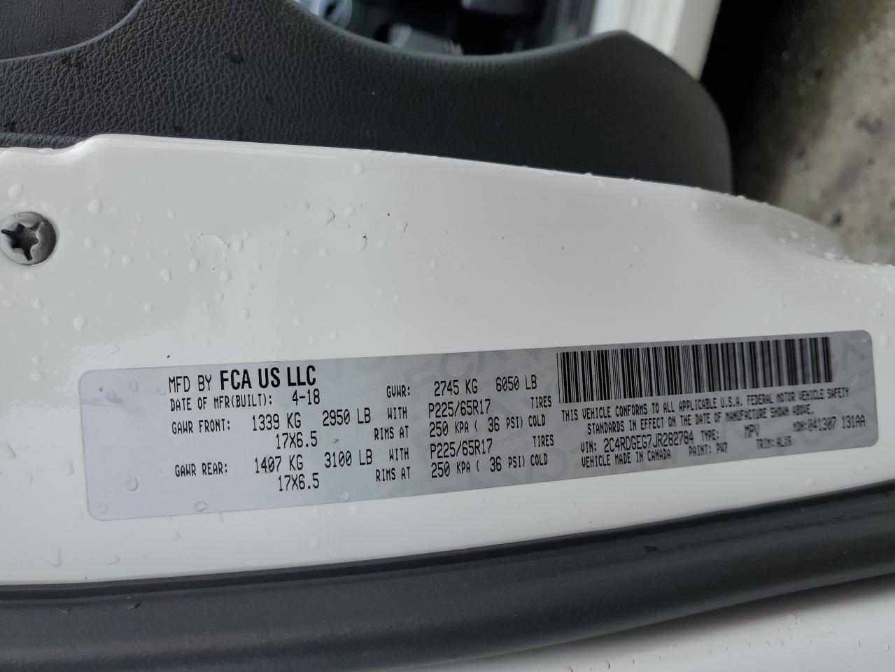 2018 DODGE GRAND CARAVAN