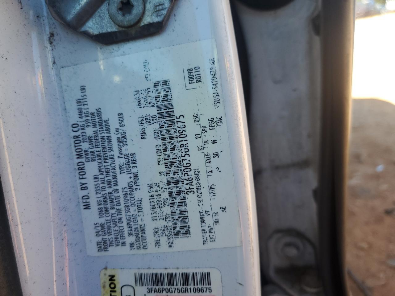 2016 FORD FUSION