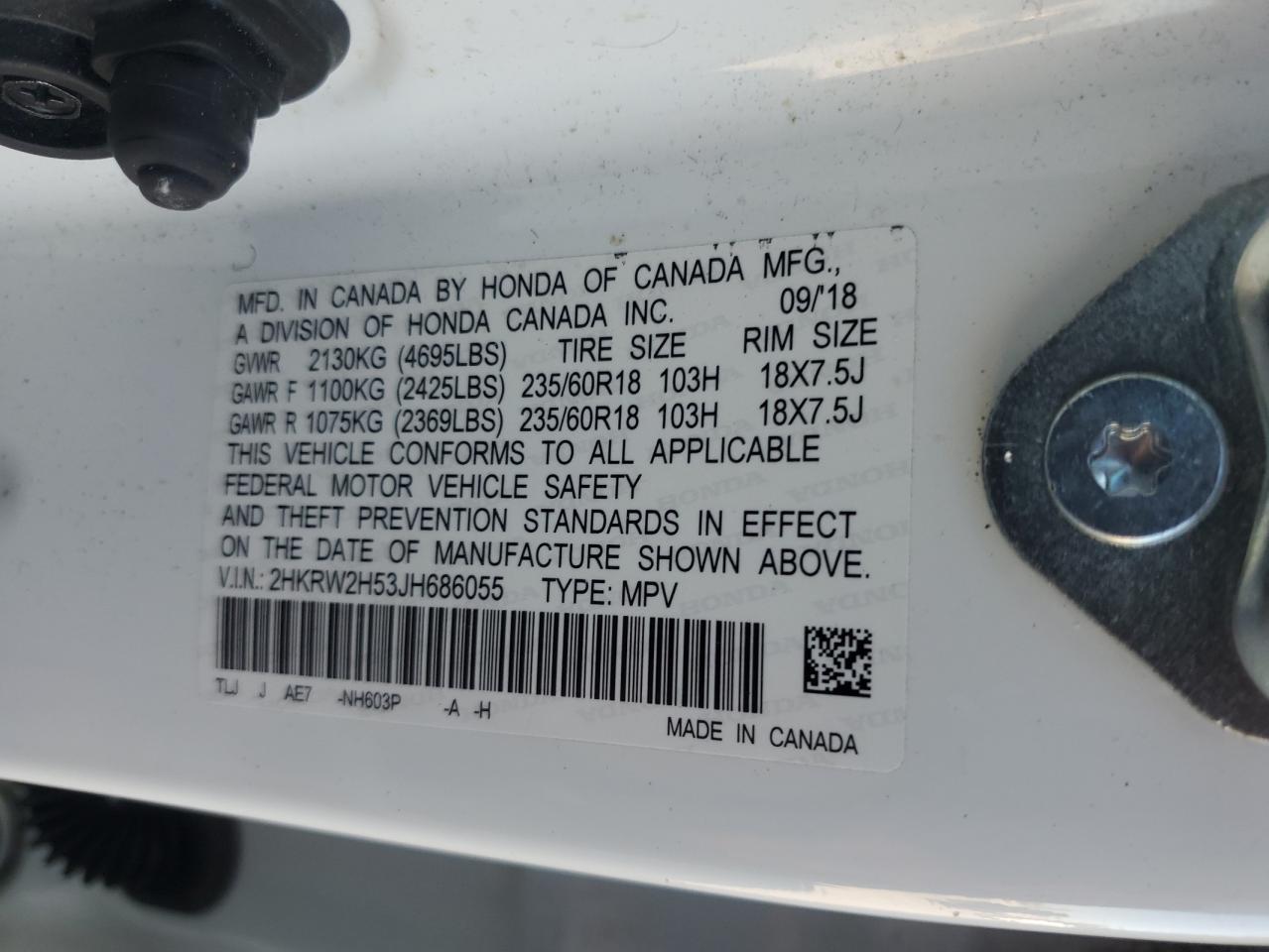 2018 HONDA CR-V
