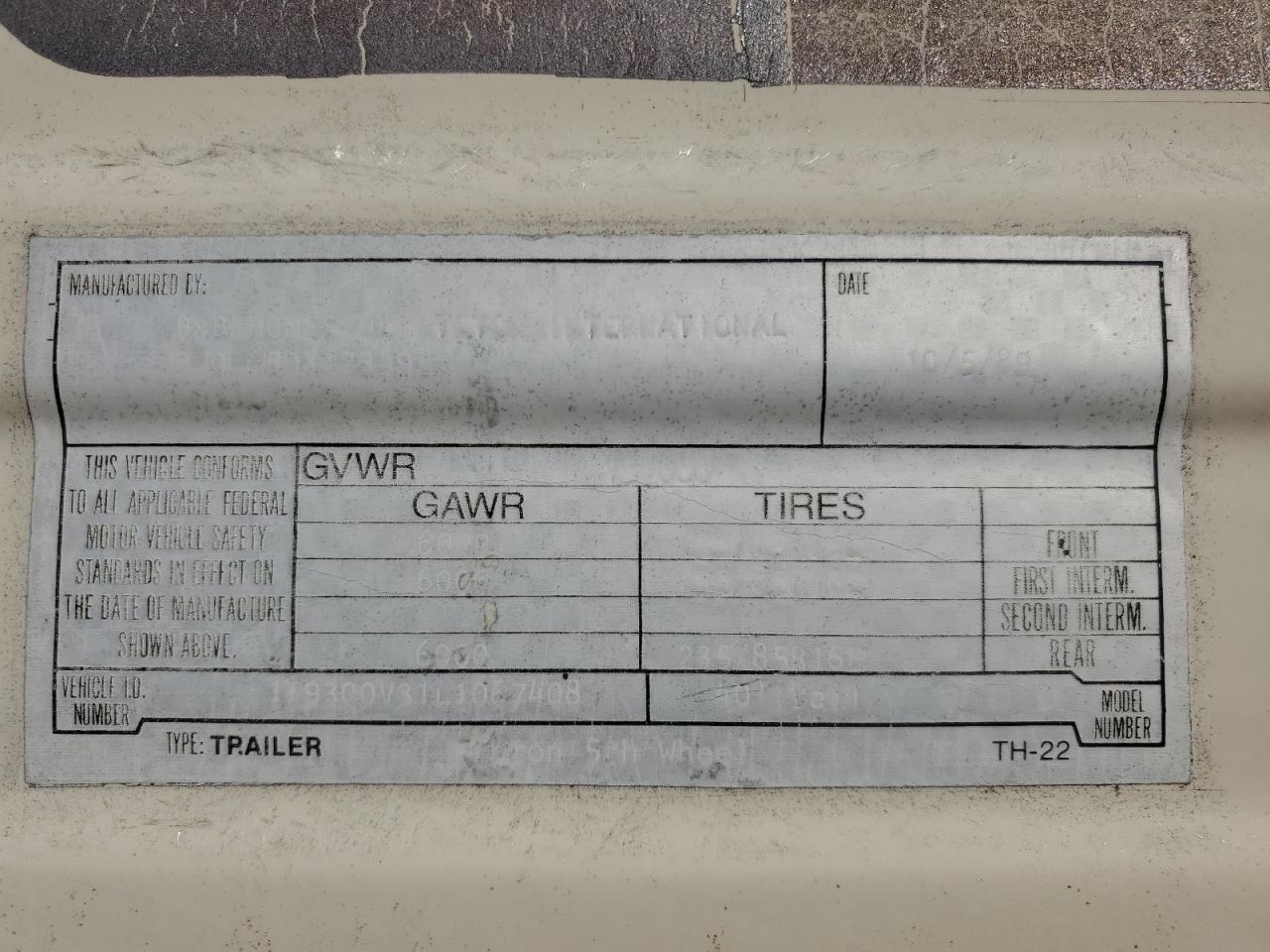 1990 Teto 5th Wheel