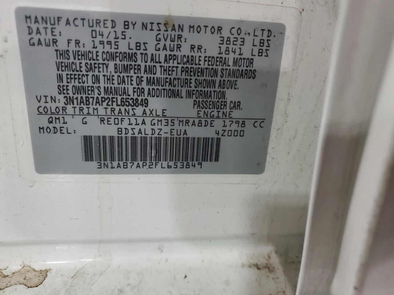 2015 NISSAN SENTRA