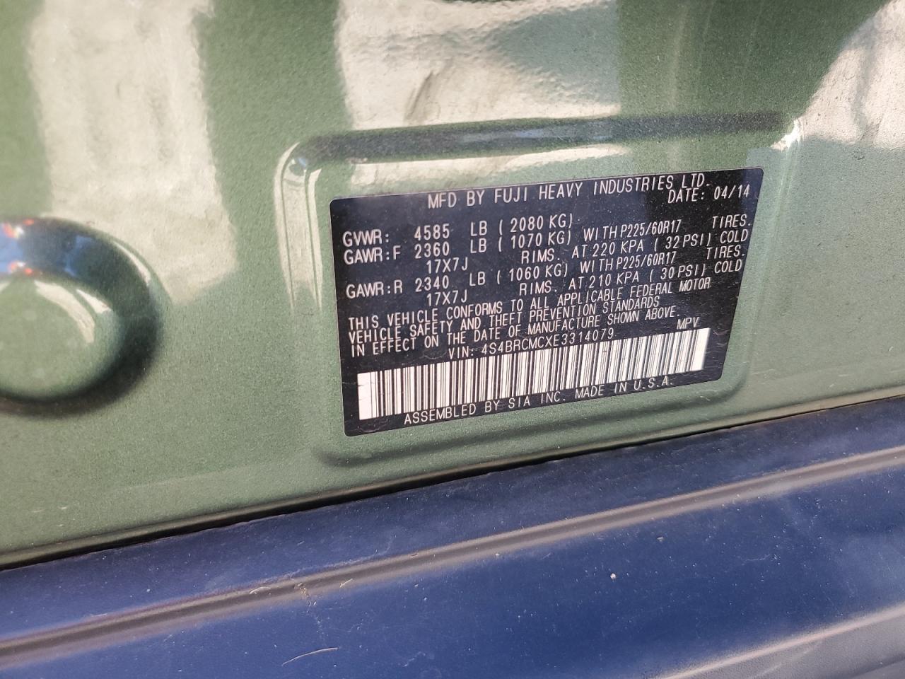2014 SUBARU Outback