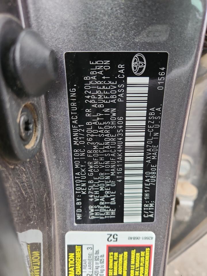 2021 TOYOTA CAMRY