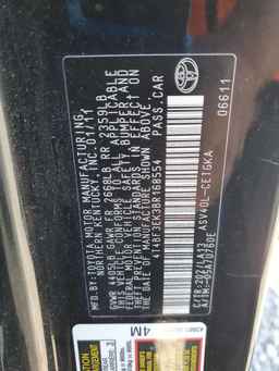 2011 TOYOTA CAMRY