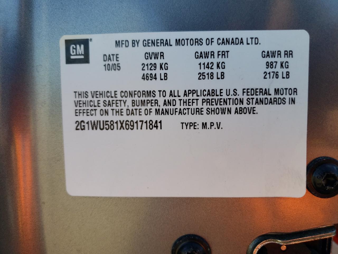 2006 CHEVROLET IMPALA