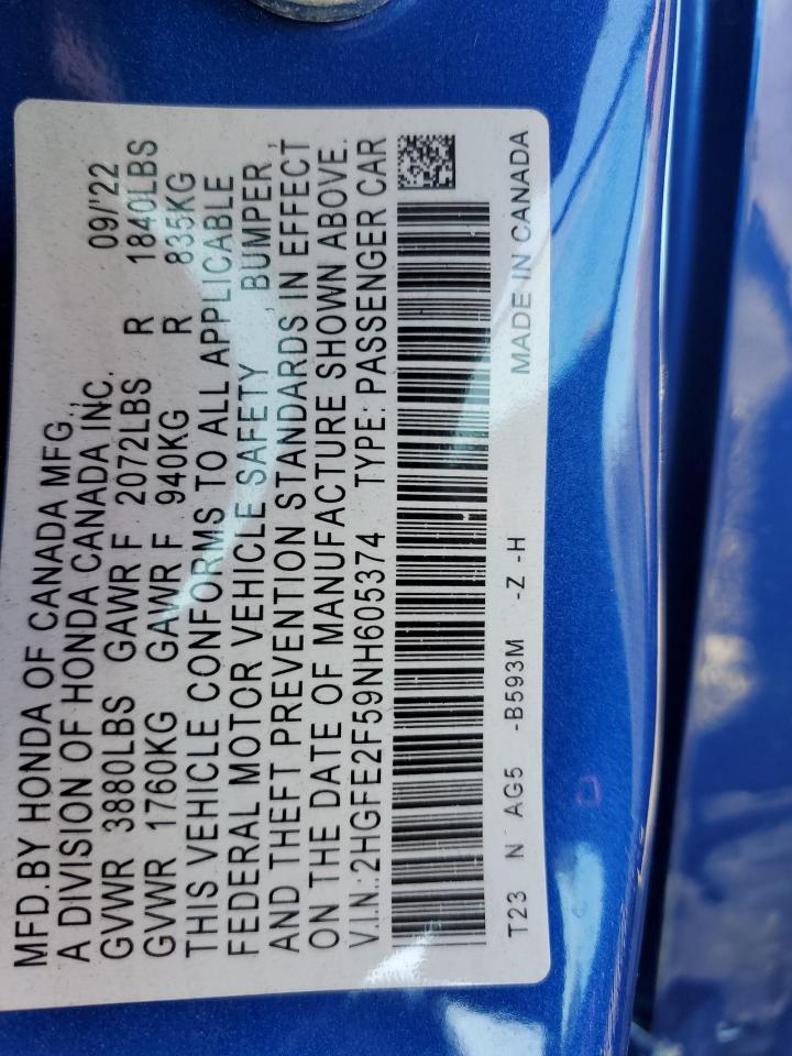 2022 HONDA CIVIC