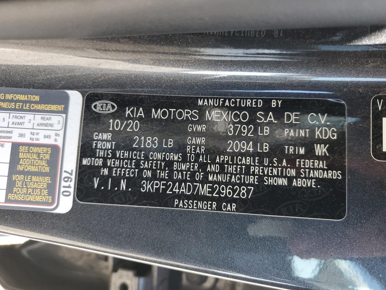 2021 KIA FORTE