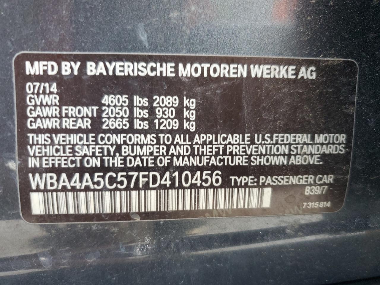 2015 BMW 4 Series