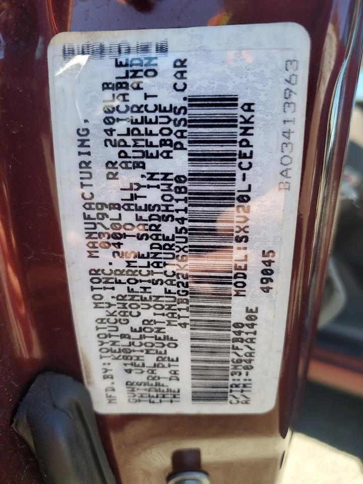 1999 TOYOTA CAMRY