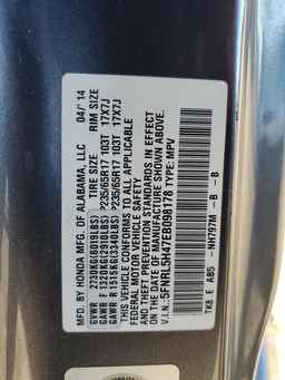2014 HONDA ODYSSEY