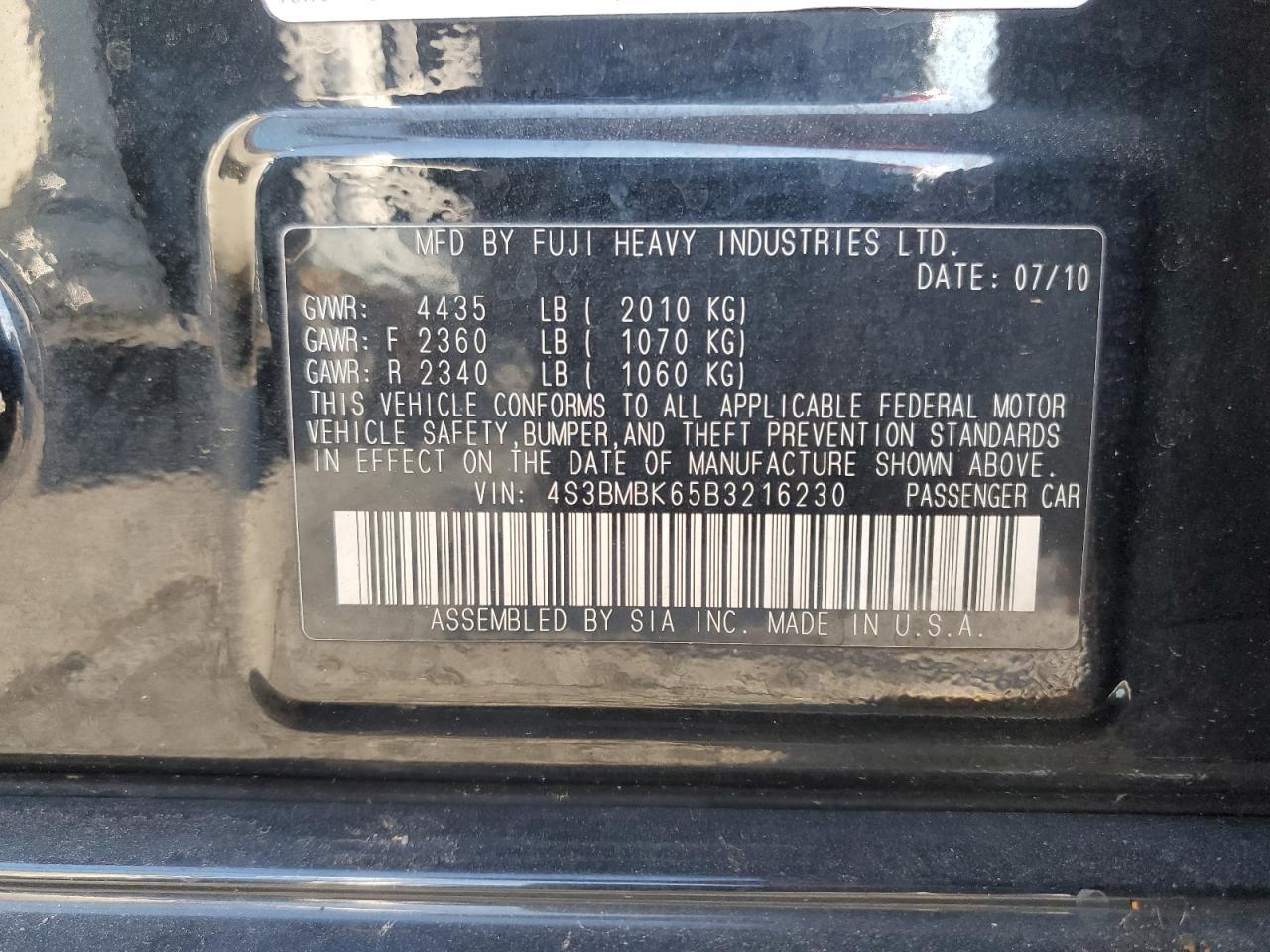 2011 SUBARU Legacy