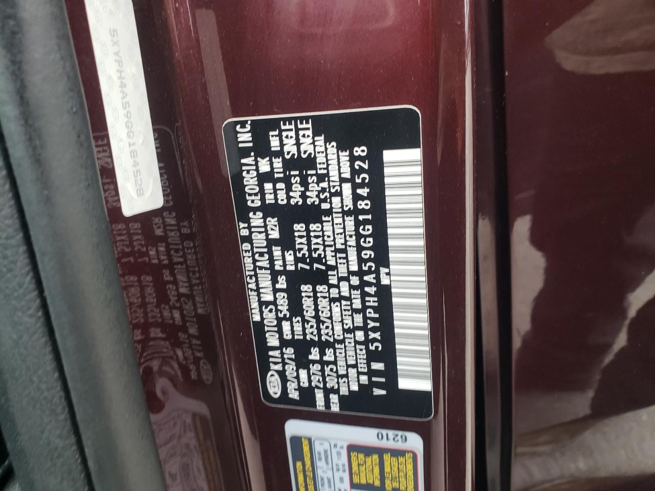 2016 KIA SORENTO