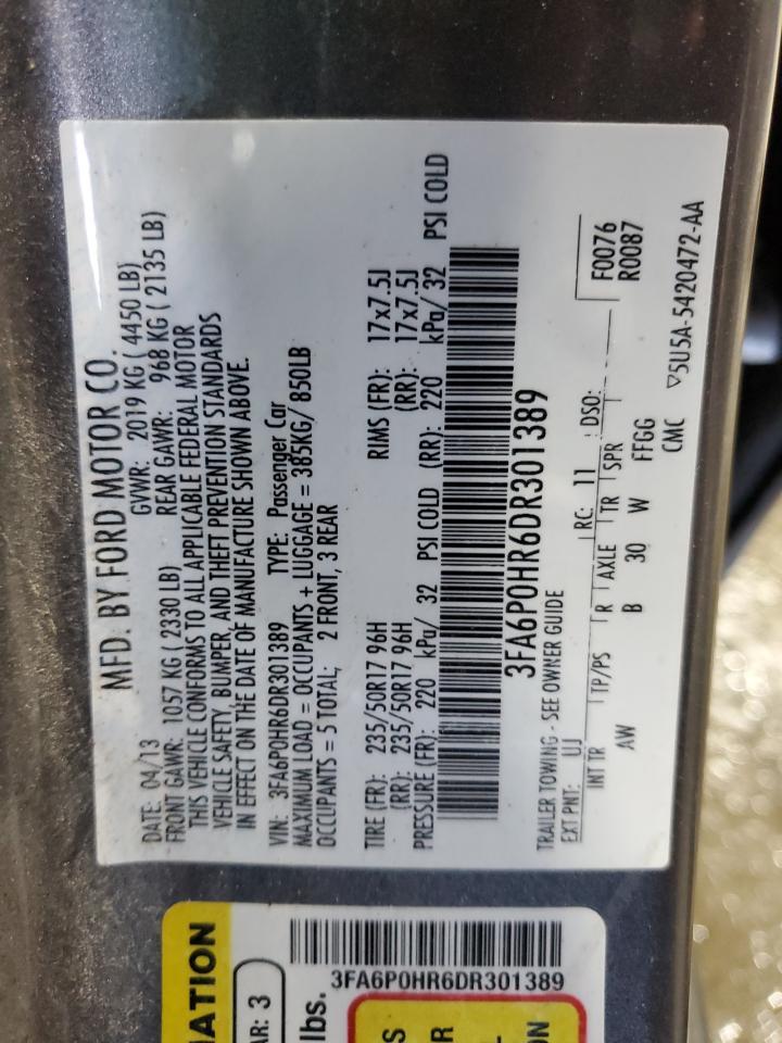 2013 FORD FUSION