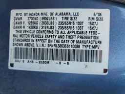2006 HONDA ODYSSEY