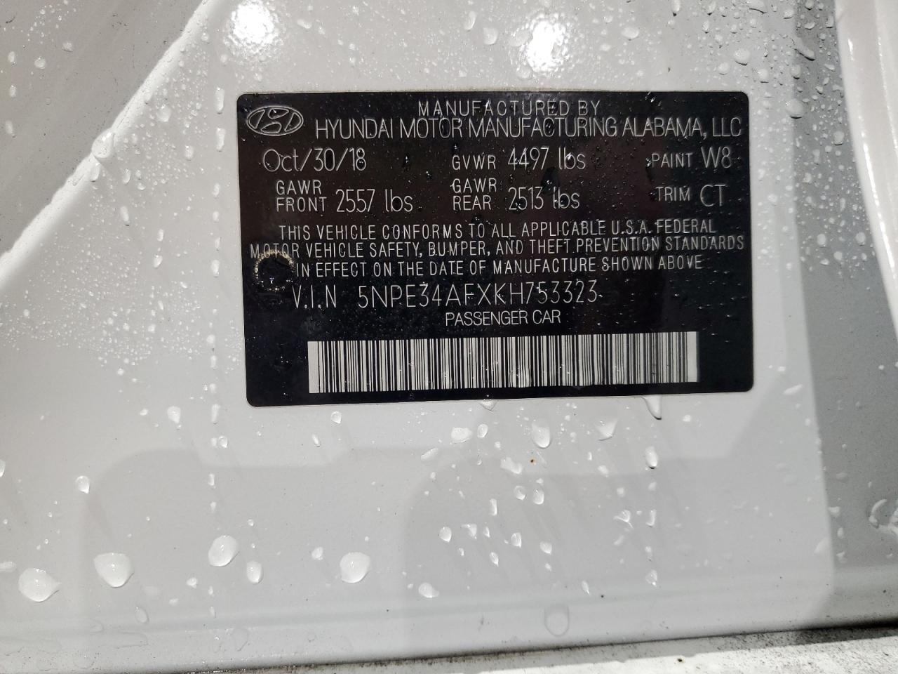 2019 HYUNDAI SONATA