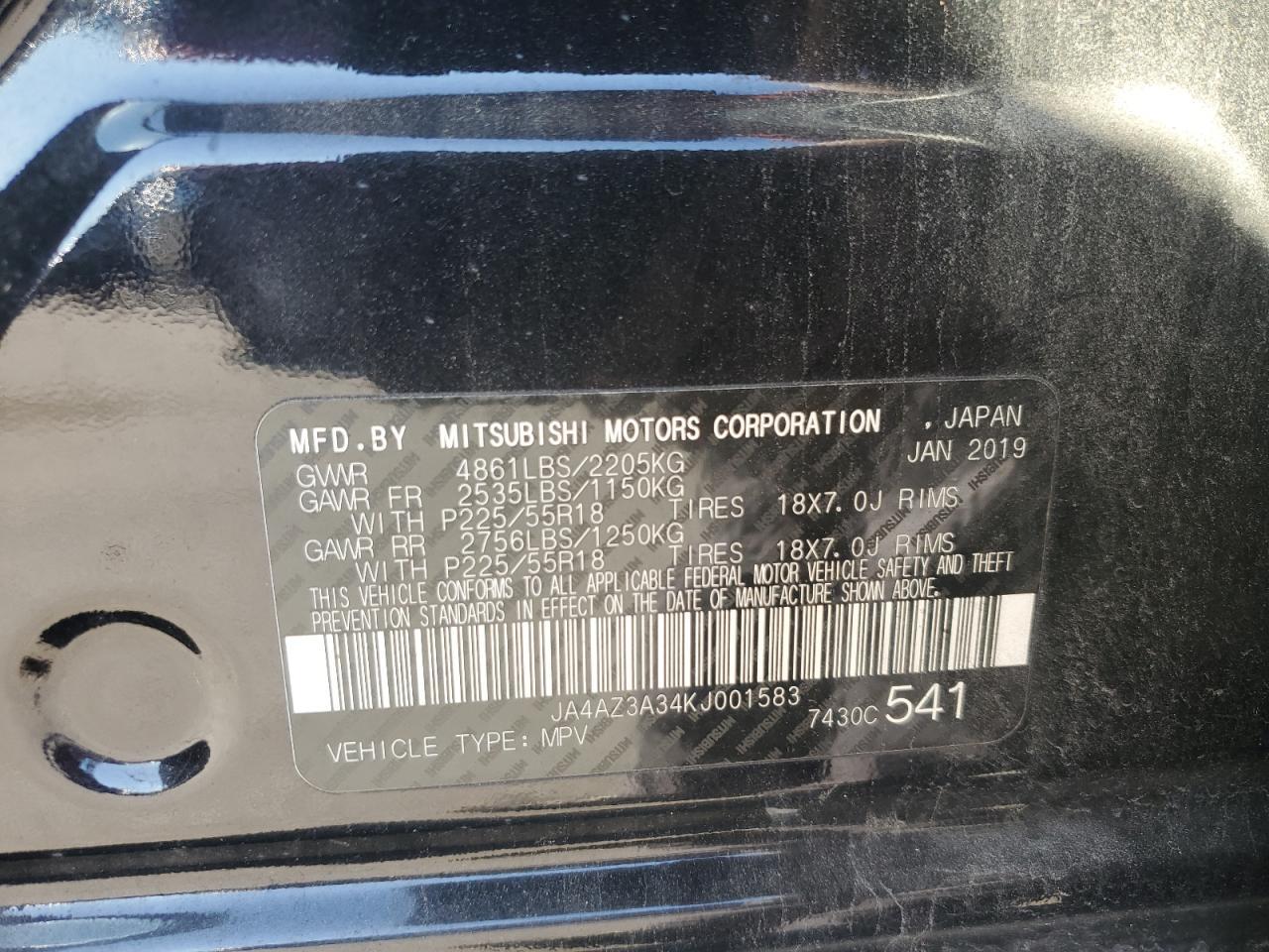 2019 MITSUBISHI outlander