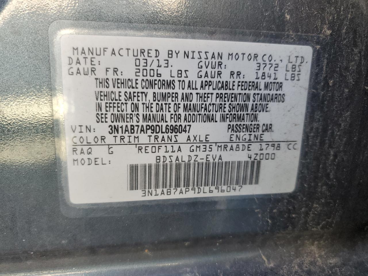 2013 NISSAN SENTRA