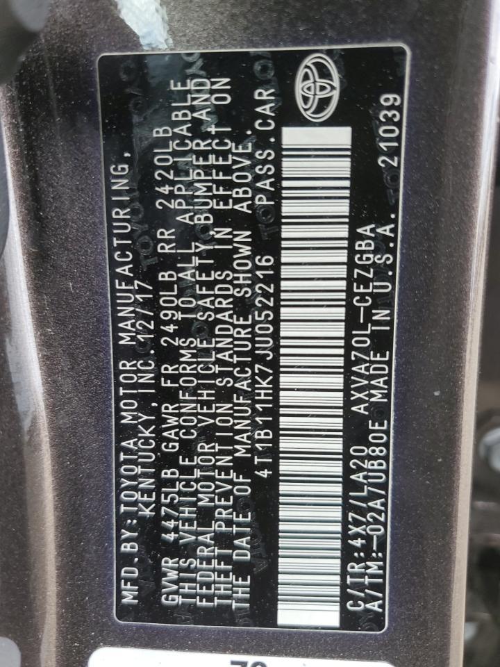 2018 TOYOTA CAMRY