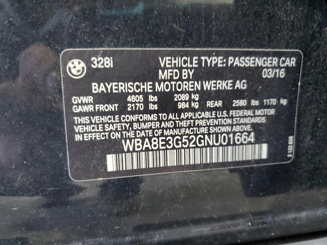 2016 BMW 3 SERIES
