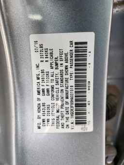 2017 HONDA ACCORD