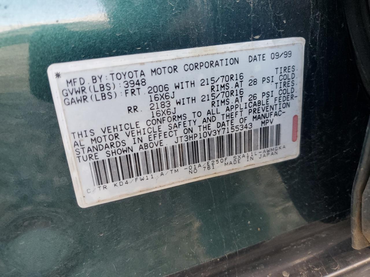 2000 TOYOTA RAV4
