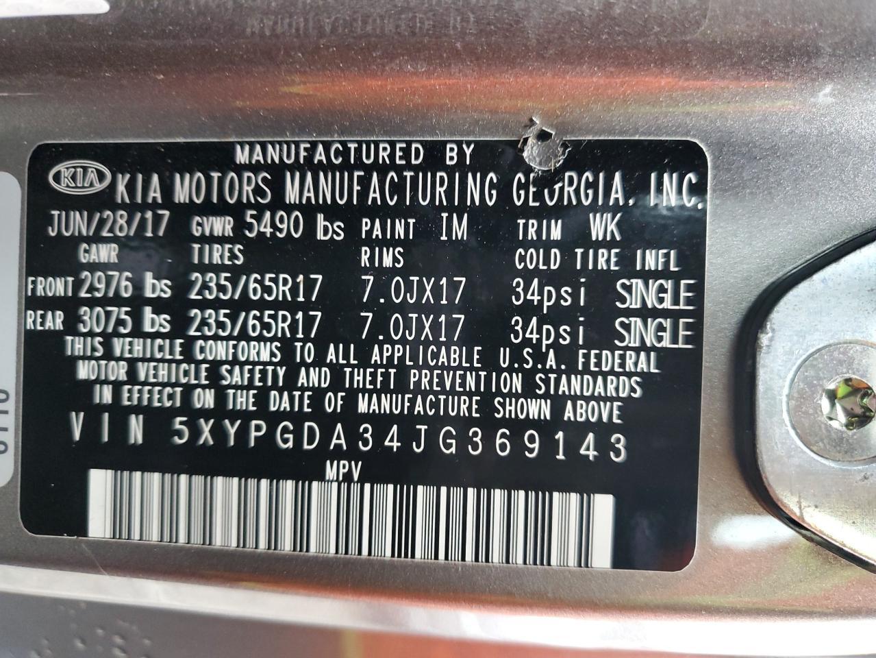 2018 KIA SORENTO