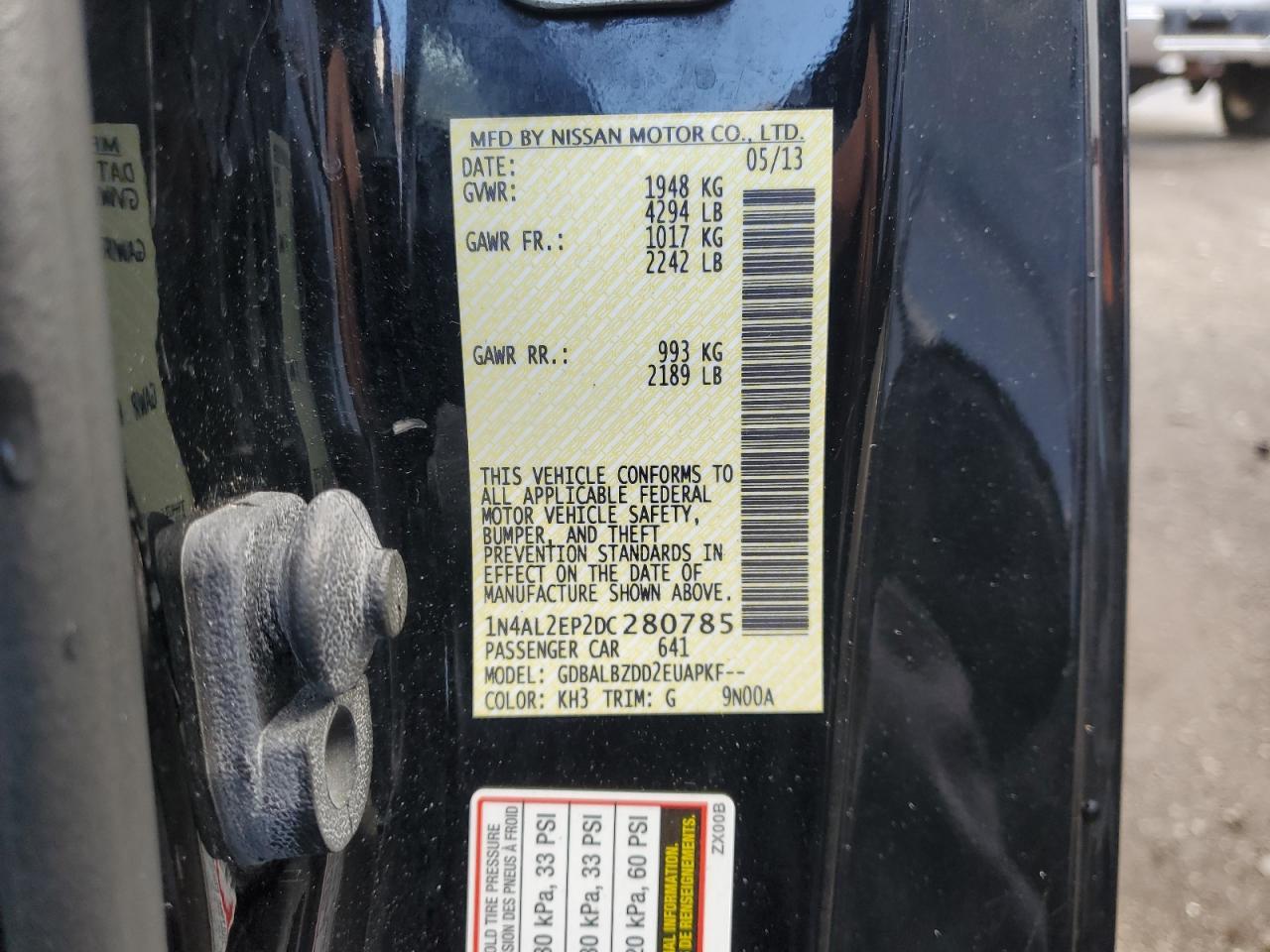 2013 NISSAN ALTIMA