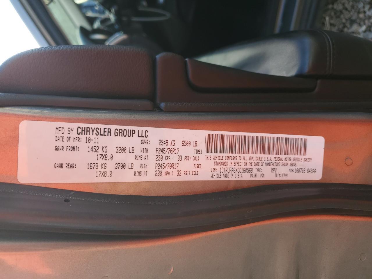 2012 JEEP Grand Cherokee