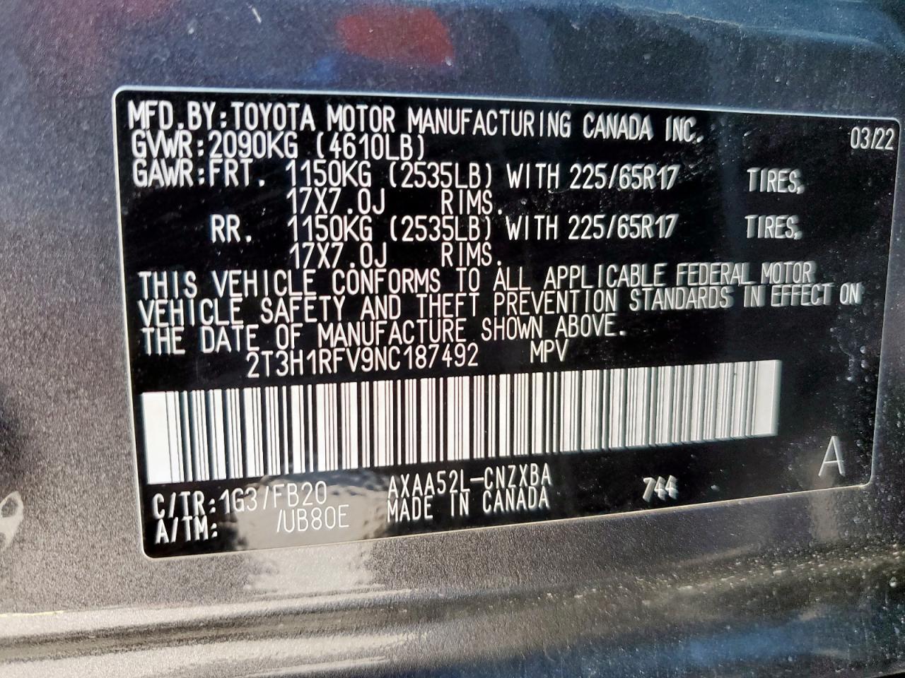 2022 TOYOTA RAV4