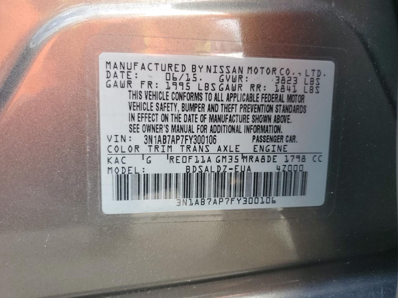 2015 NISSAN SENTRA