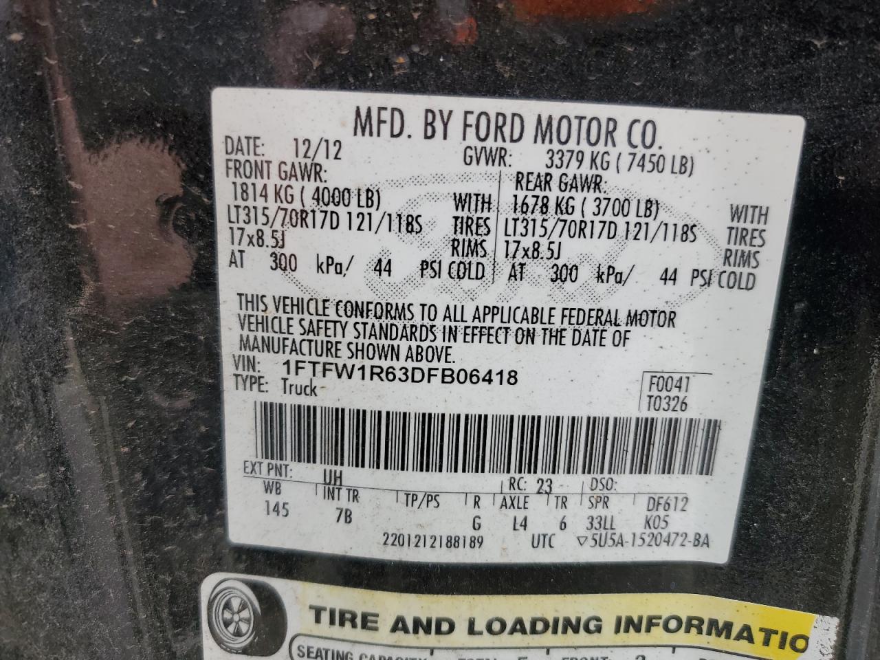 2013 FORD F-150 Lightning