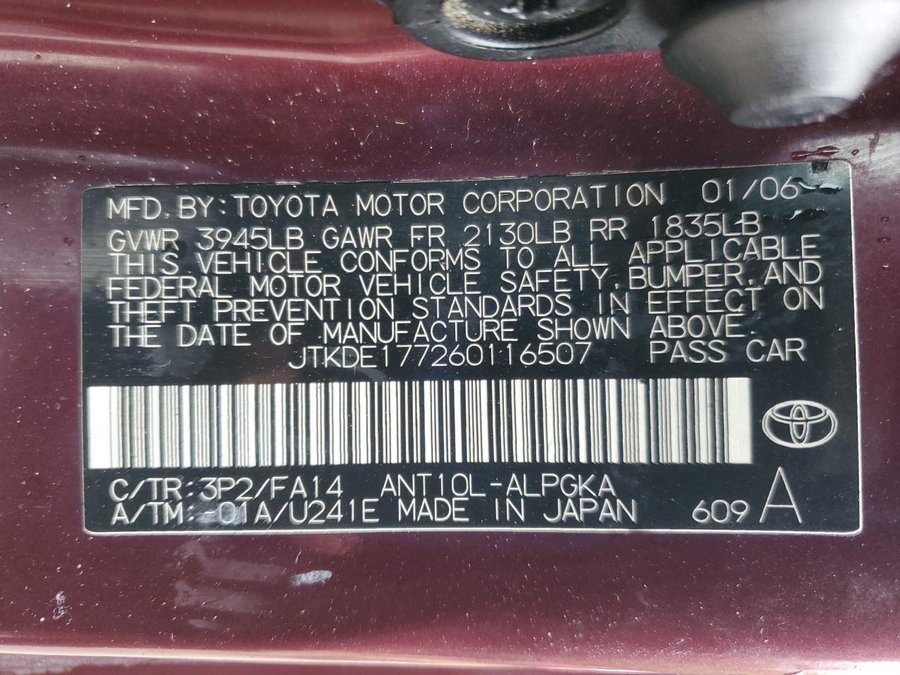 2006 TOYOTA SCION