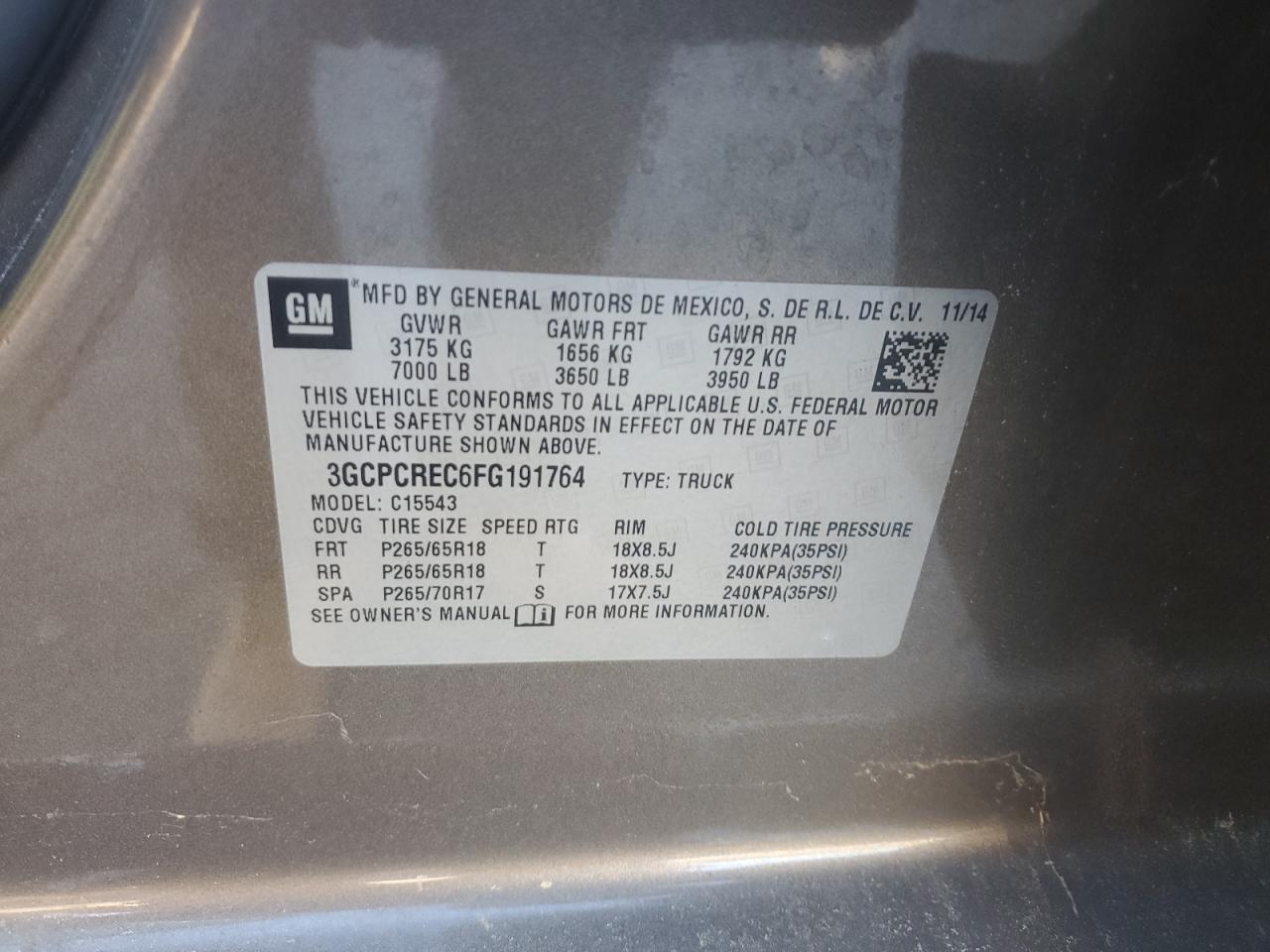 2015 CHEVROLET Silverado