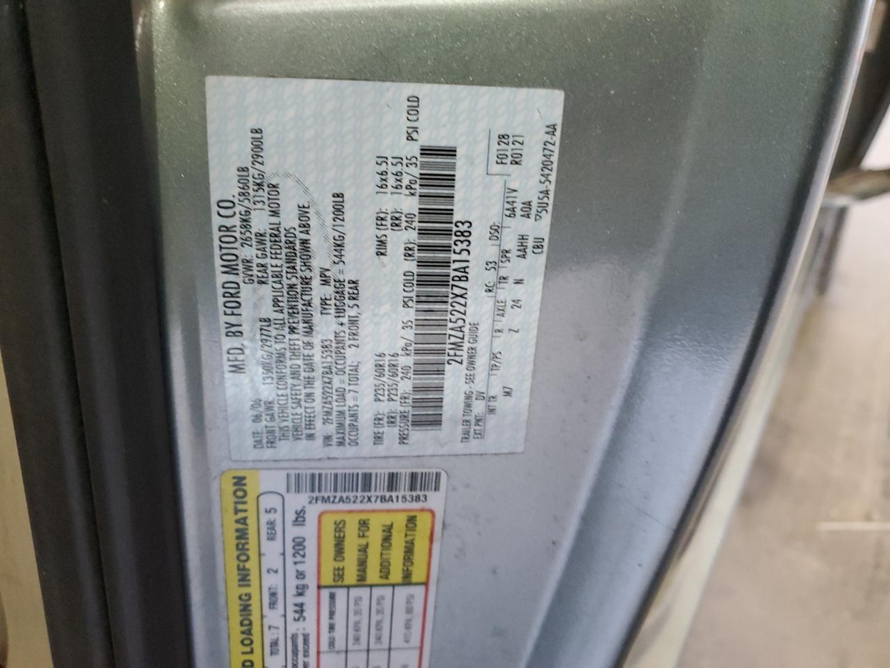 2007 FORD Freestar