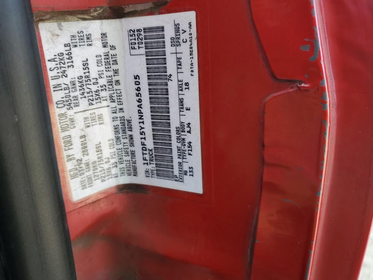 1992 FORD F-150