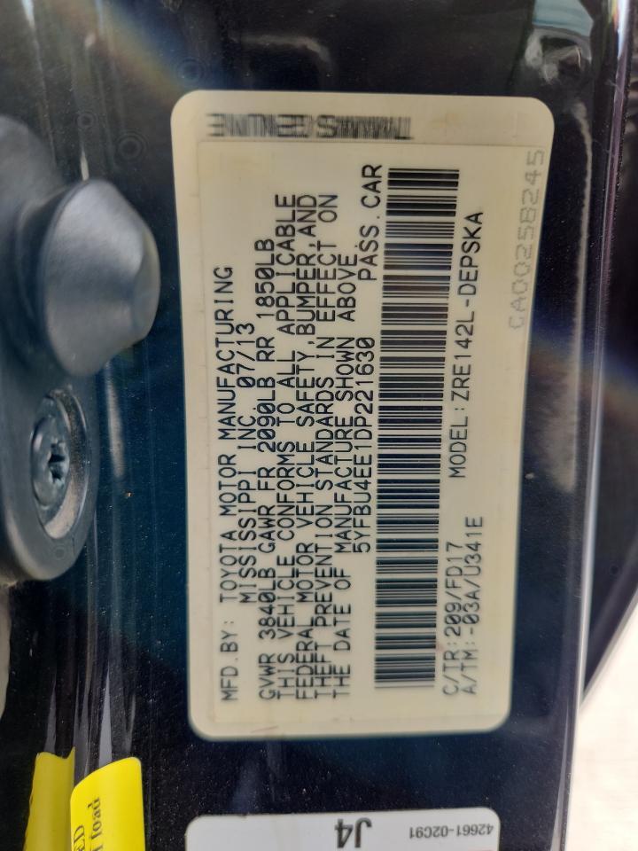 2013 TOYOTA COROLLA