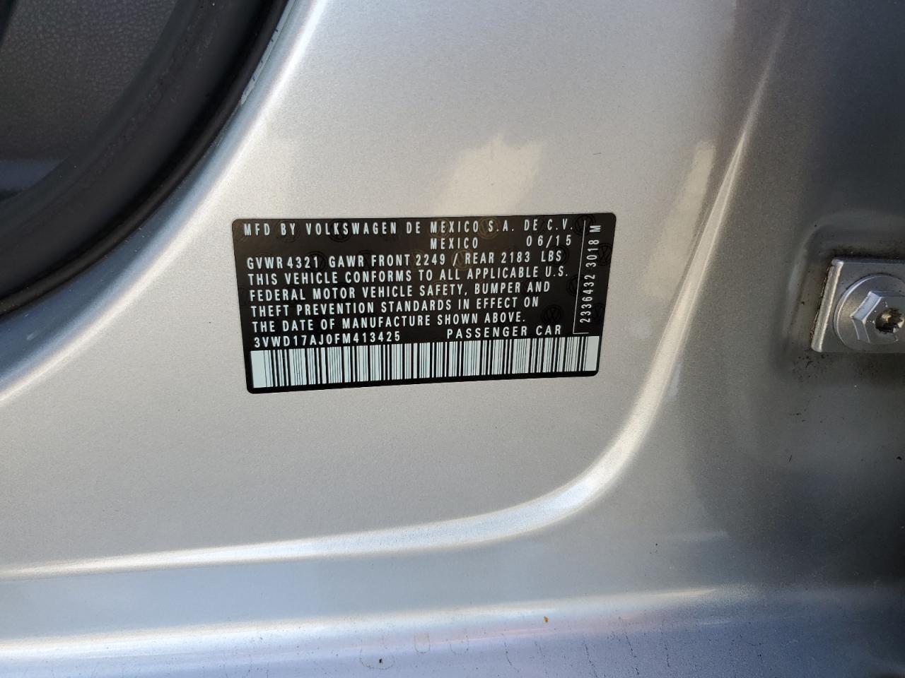 2015 VOLKSWAGEN JETTA