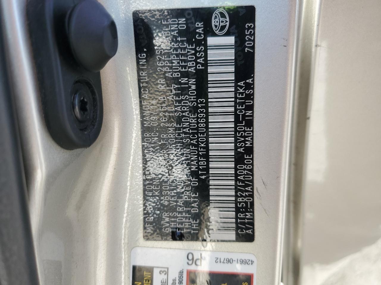 2014 TOYOTA CAMRY