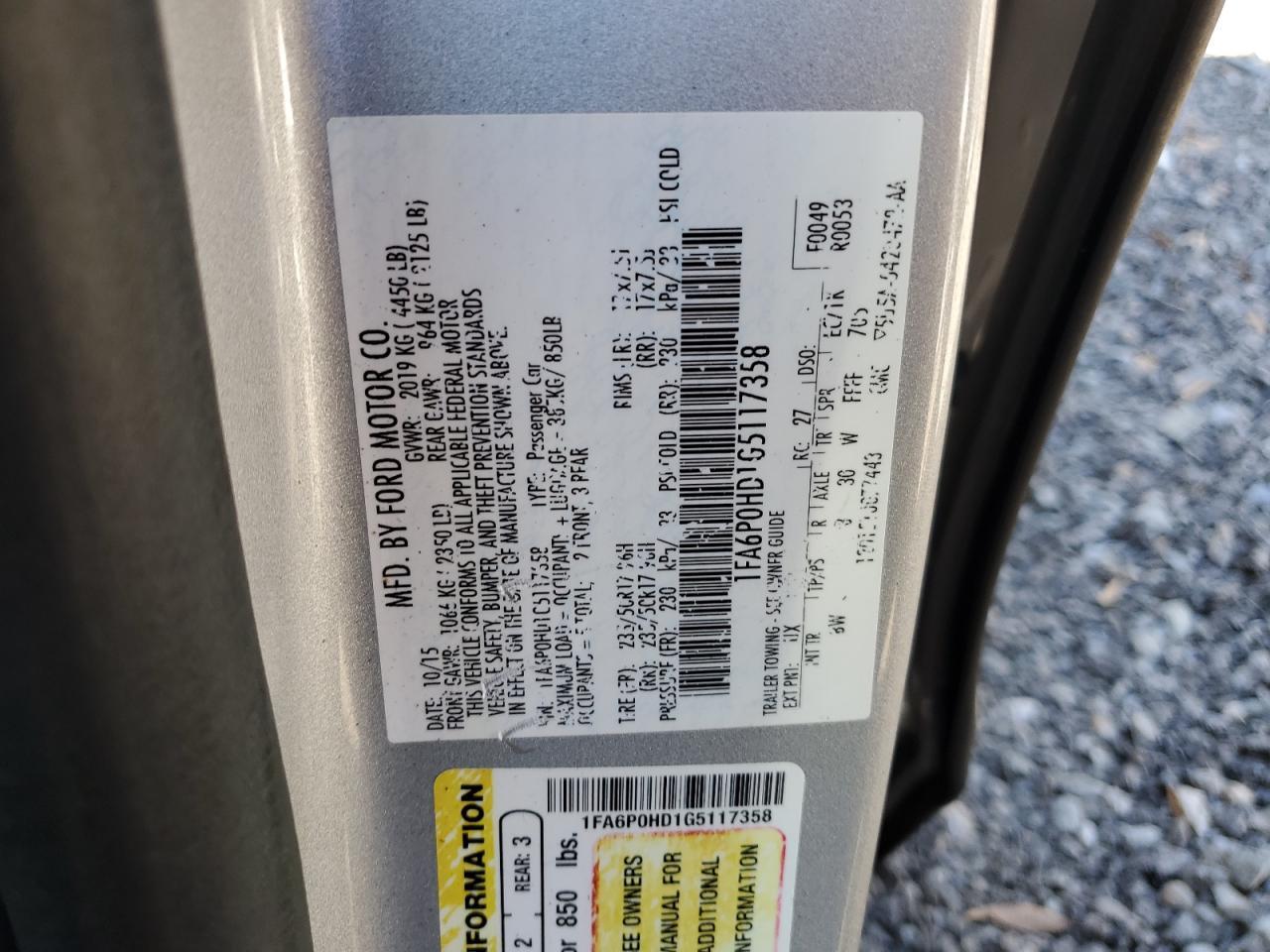 2016 FORD FUSION