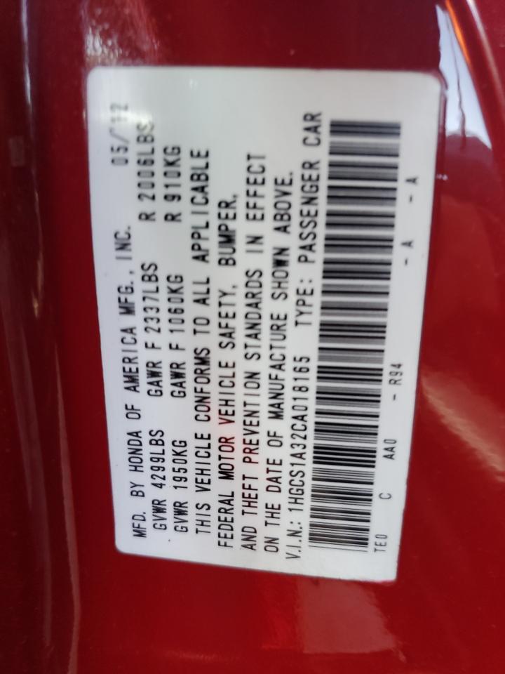 2012 HONDA ACCORD