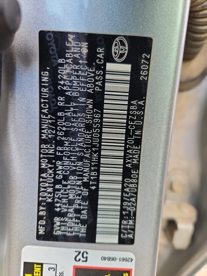 2018 TOYOTA CAMRY