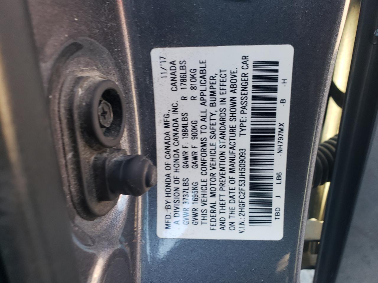 2018 HONDA CIVIC