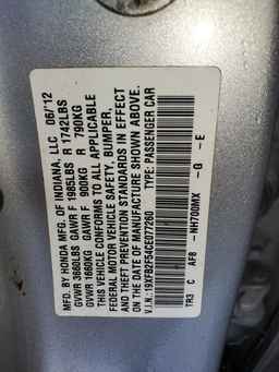2012 HONDA CIVIC