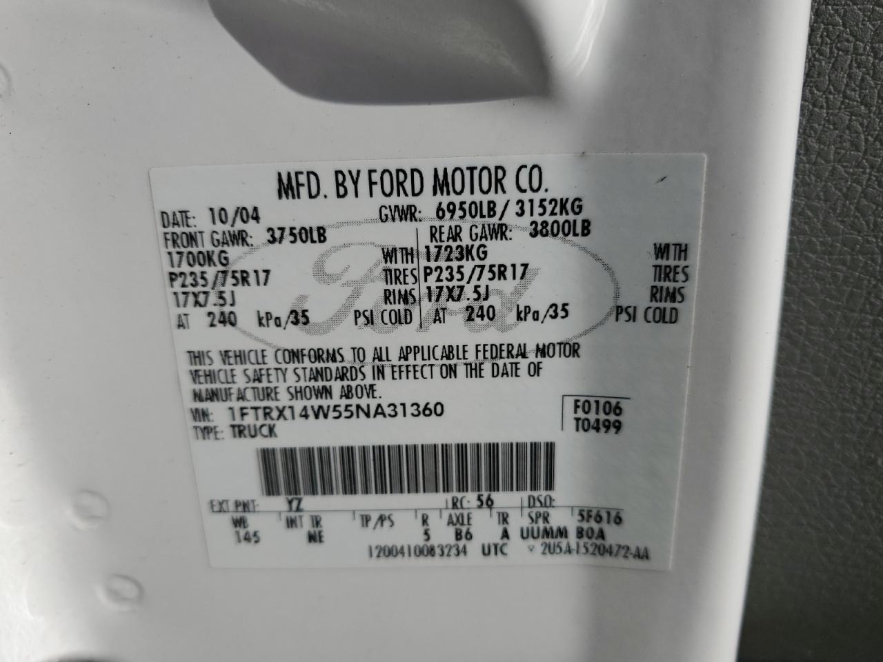 2005 FORD F-150