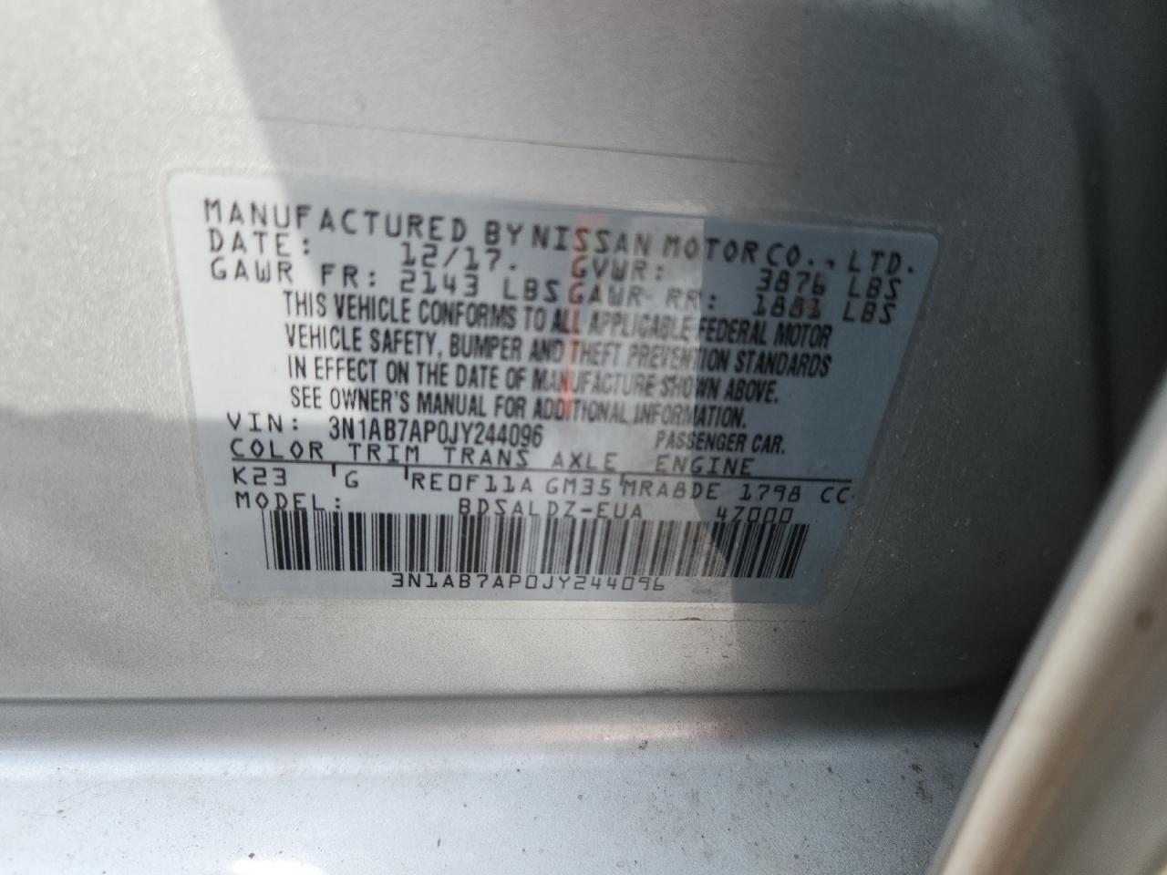 2018 NISSAN SENTRA
